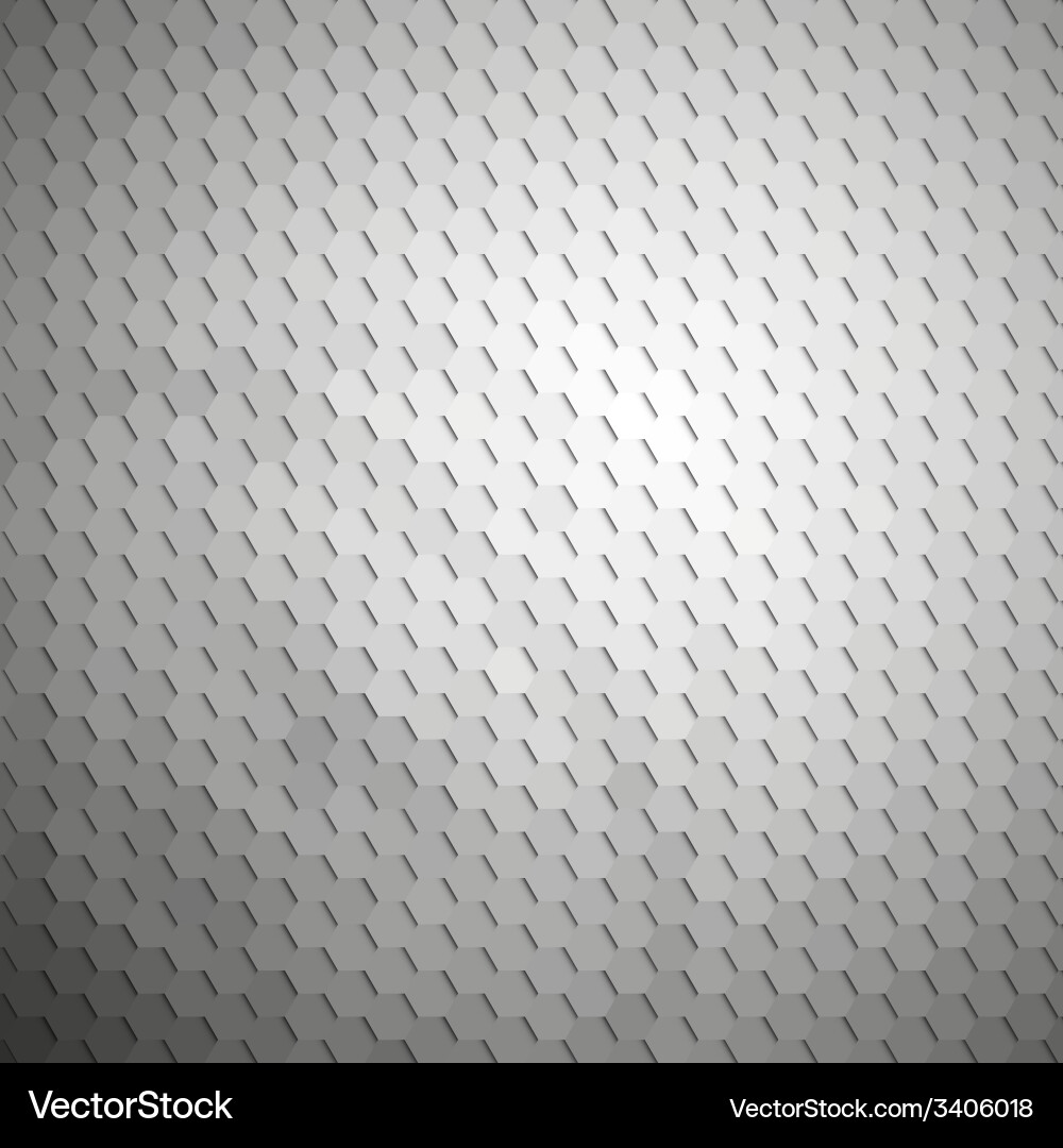 Gray Hexagonal Geometric Pattern vector image