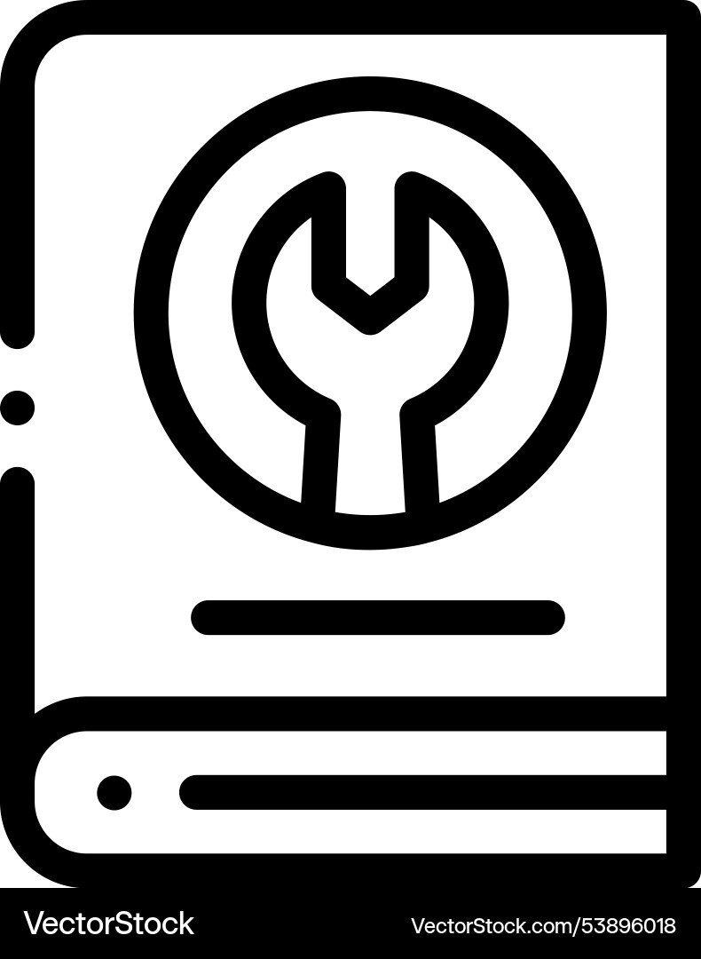 Guide book icon thin linear style design isolated Guide book icon thin linear style design isolated vector image