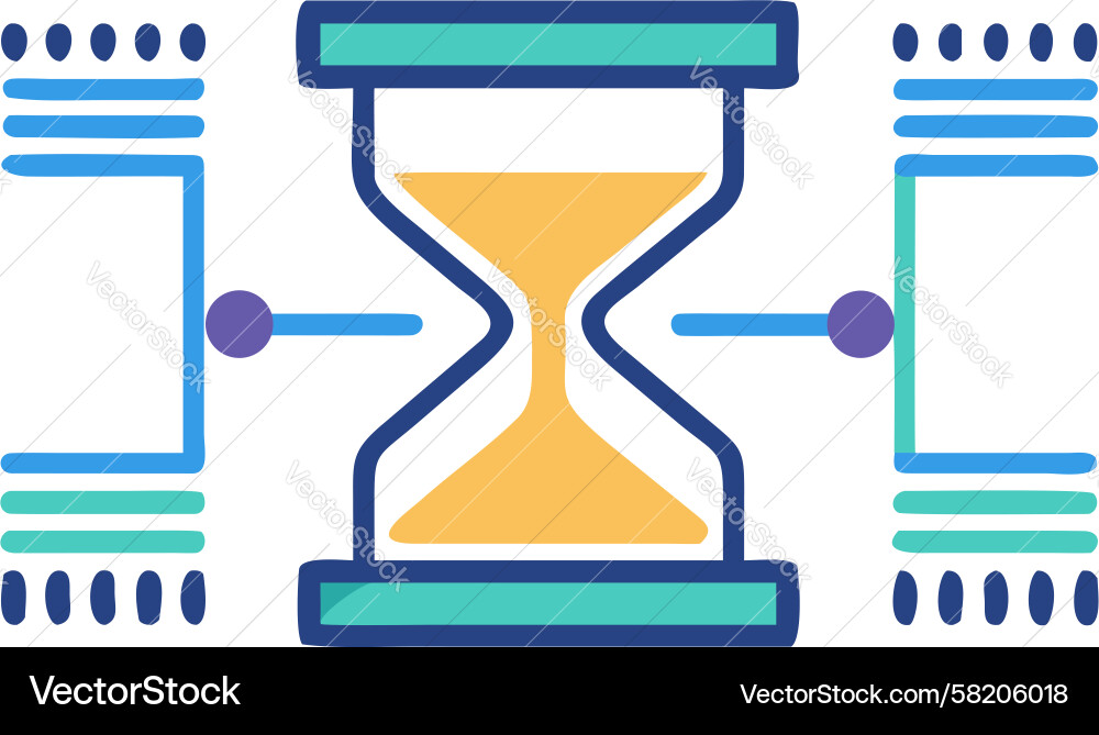 Step-by-Step Time Progress Vector Image