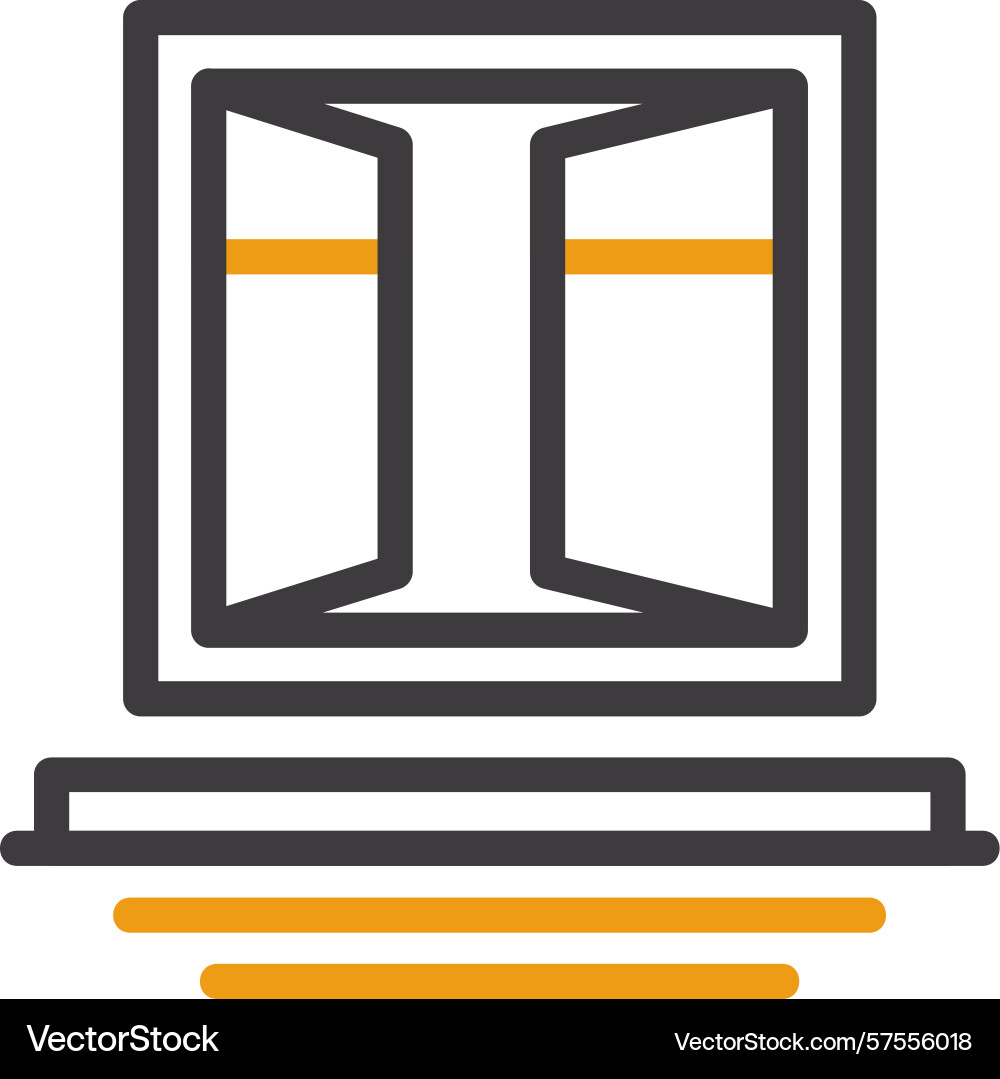 Window frames two color icon Vector Image