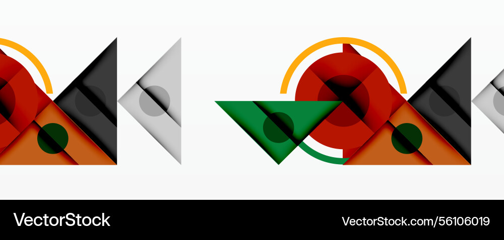 Abstract geometric composition with overlapping Vector Image