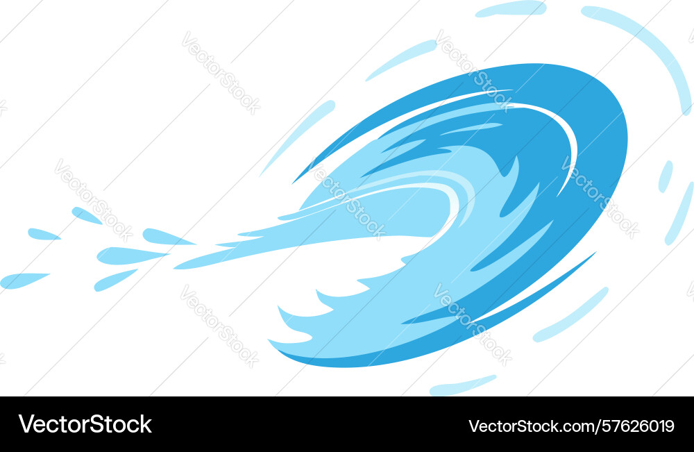 Dynamic water splash wave element design Vector Image