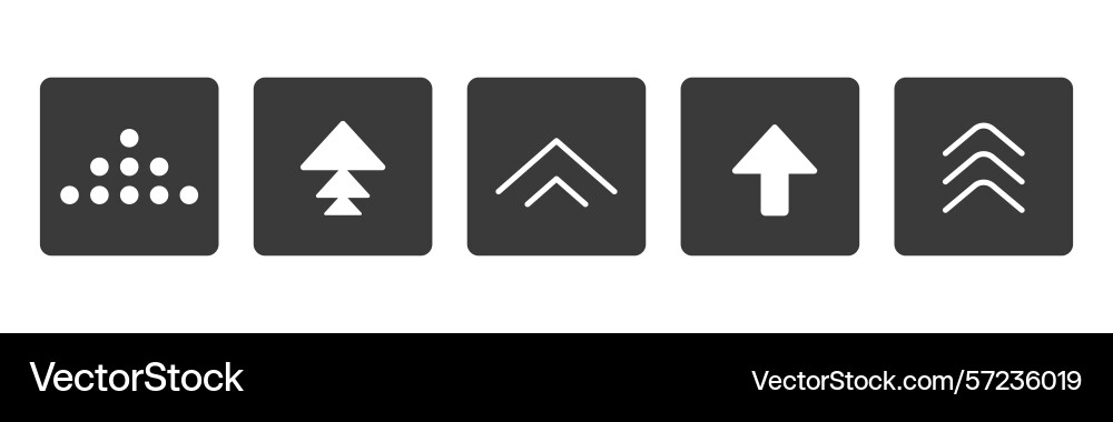 Swipe up Symbol Pfeil Taste ui Scroll Symbol vektorbild