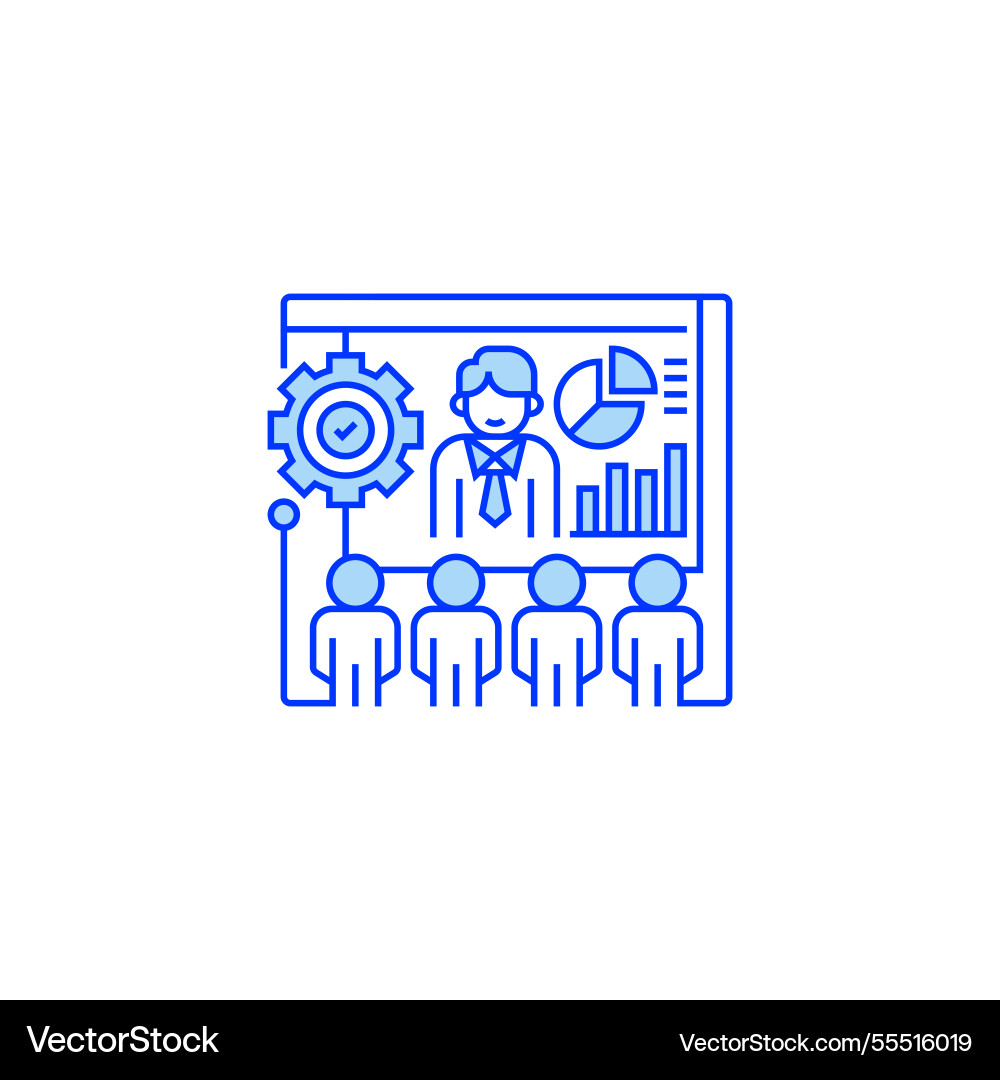 Training program line icon linear style sign Training program line icon linear style sign vector image
