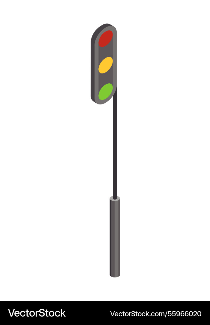 A graphical representation of traffic light Vector Image