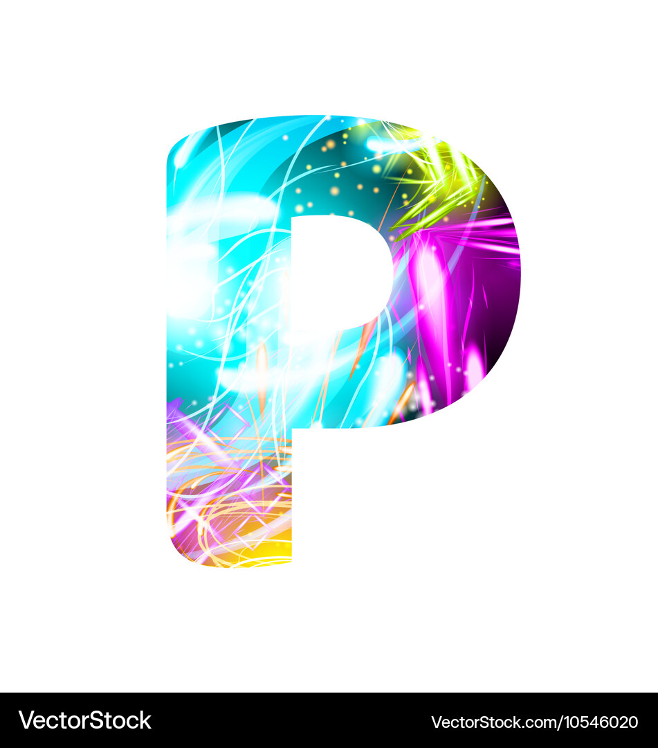 Glowing light effect neon font color design text Vector Image