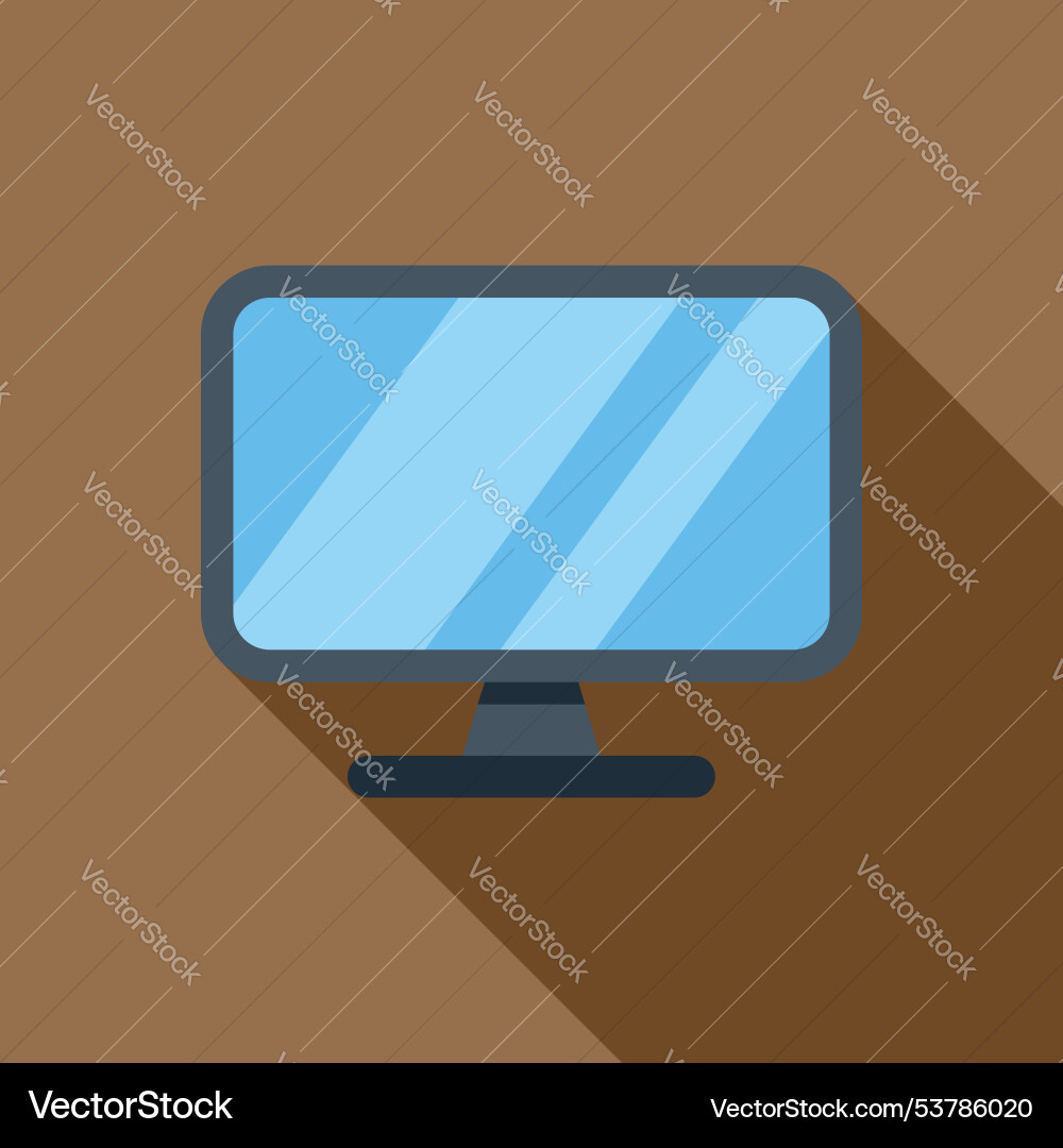 Modern computer monitor displaying blank screen Modern computer monitor displaying blank screen vector image