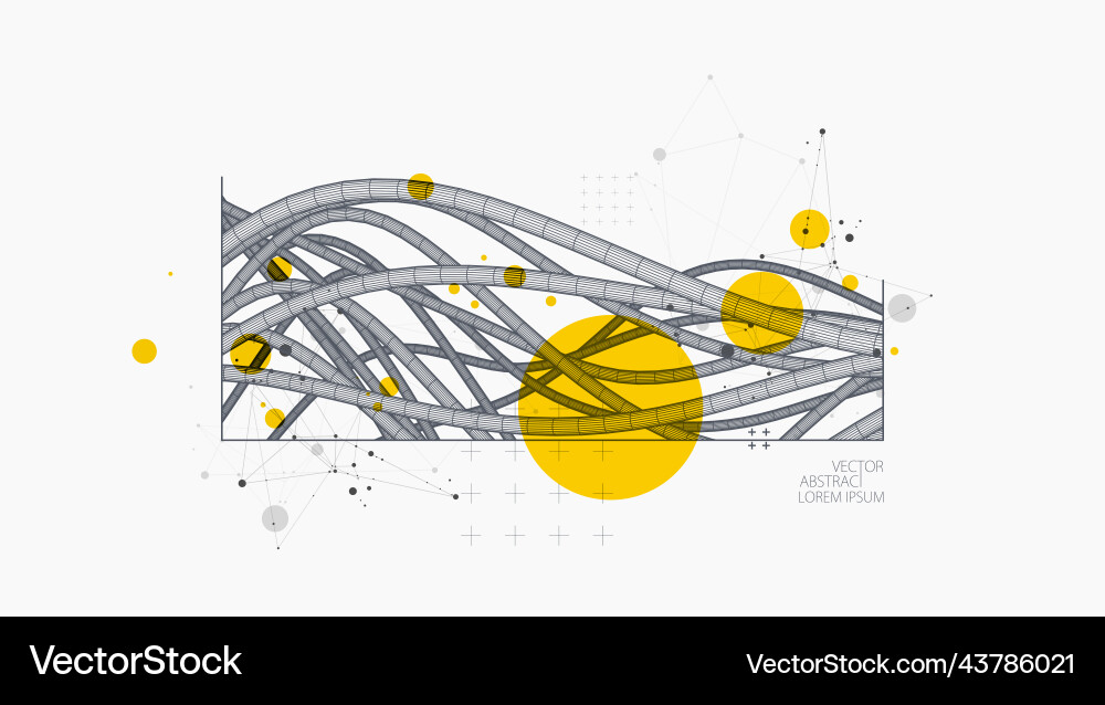 Abstract background with a wireframe dynamic Abstract background with a wireframe dynamic vector image