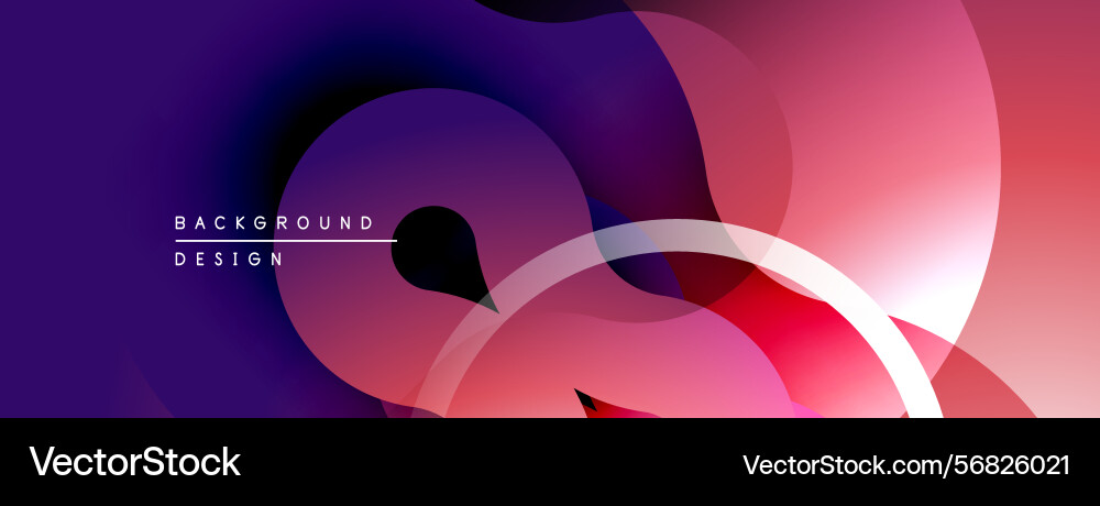 Abstract fluid shapes overlap creating vibrant vector image