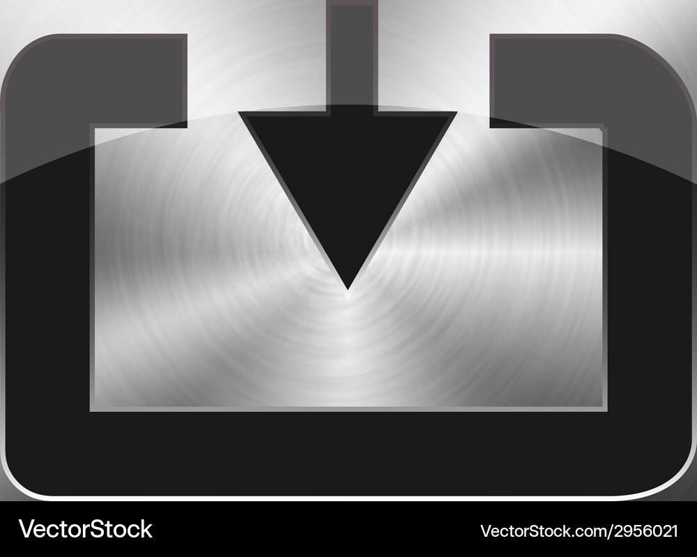 Chrome button Vector Image