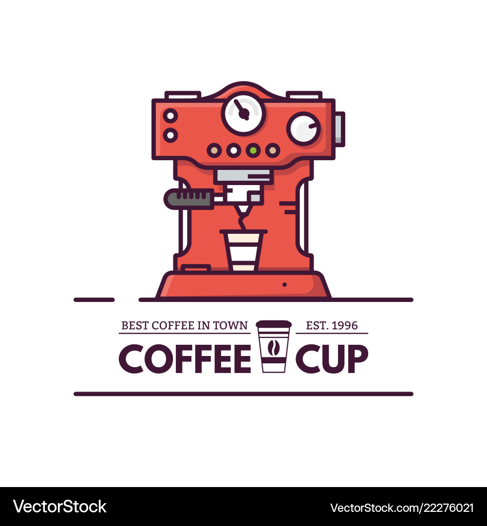 Coffee machine line style Coffee machine line style vector image