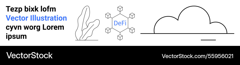 Decentralized finance network with blockchain Decentralized finance network with blockchain vector image