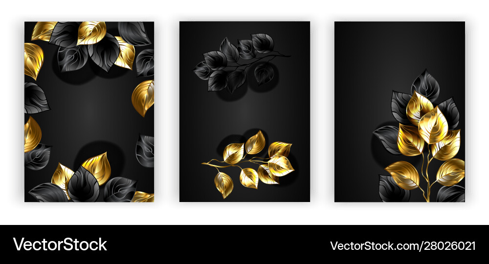 Design with black and gold branches