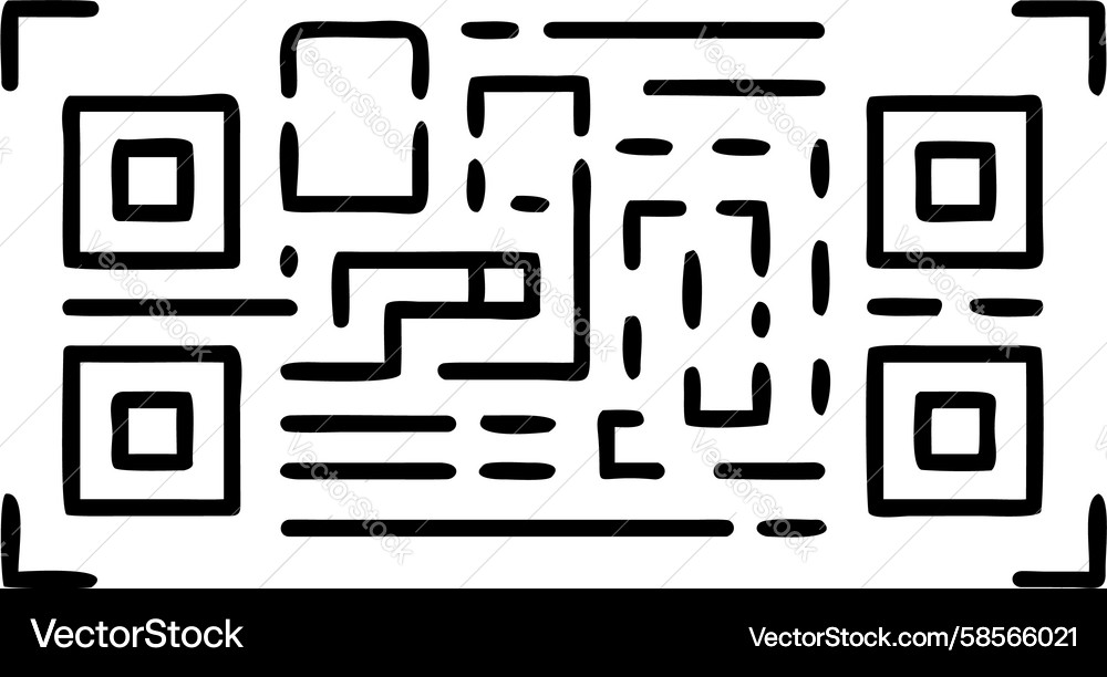 Digital QR Code Grid Pattern Vector Image