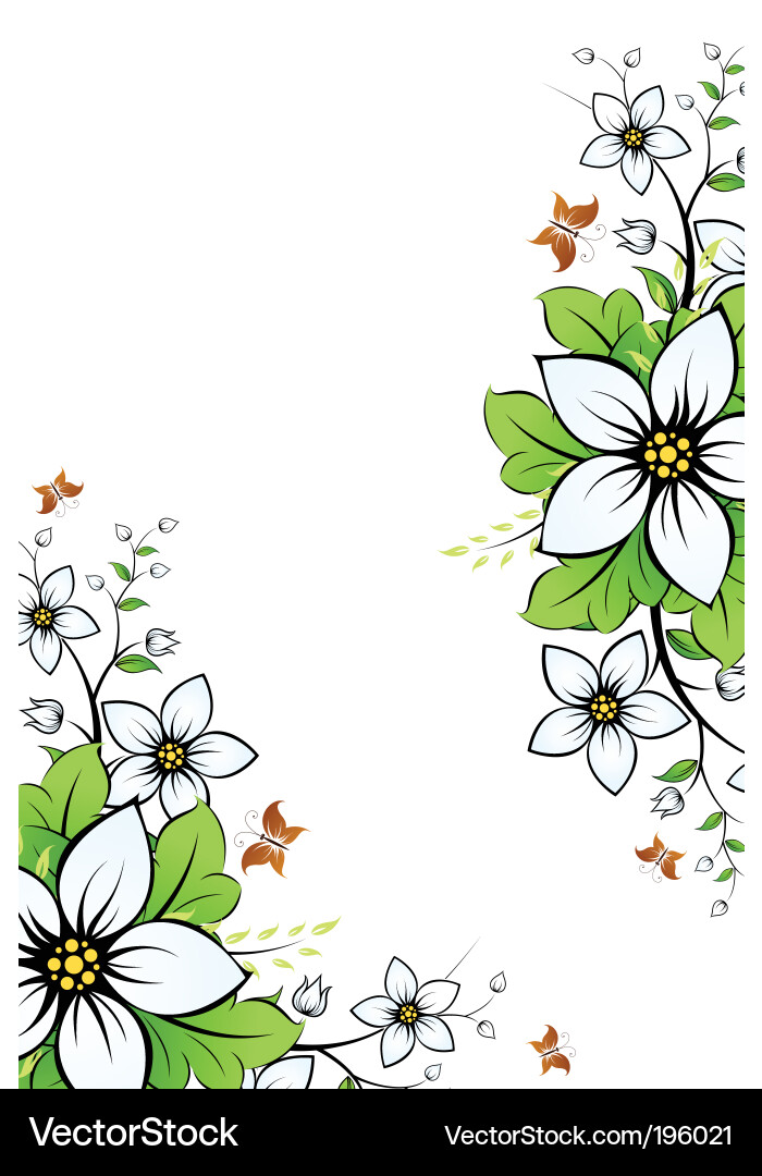 Flower frame Royalty Free Vector Image - VectorStock