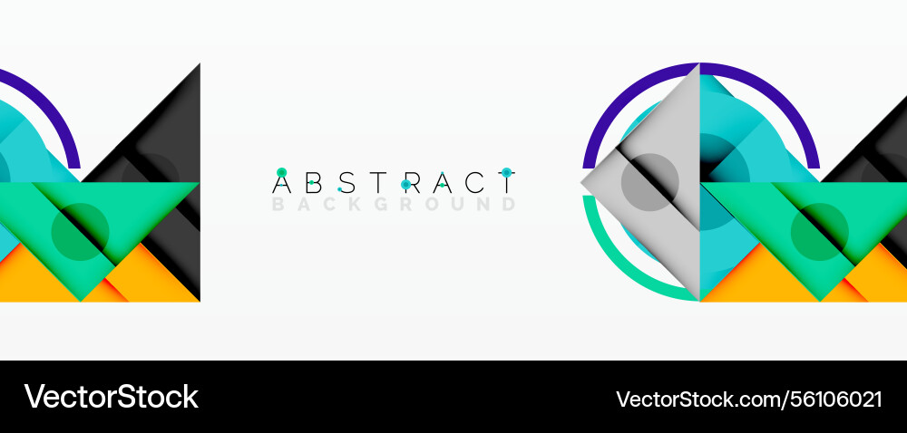 Geometric abstract design with layered triangles Vector Image