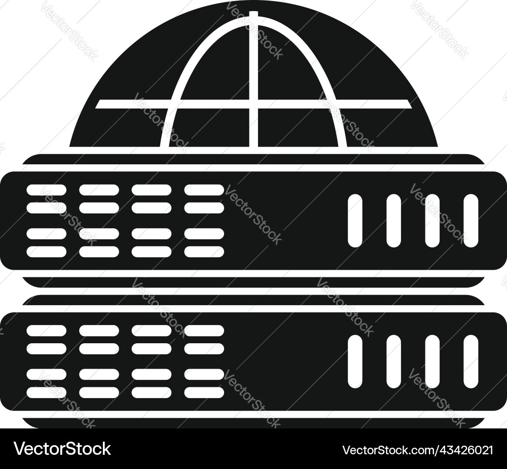 Global database icon simple system Global database icon simple system vector image