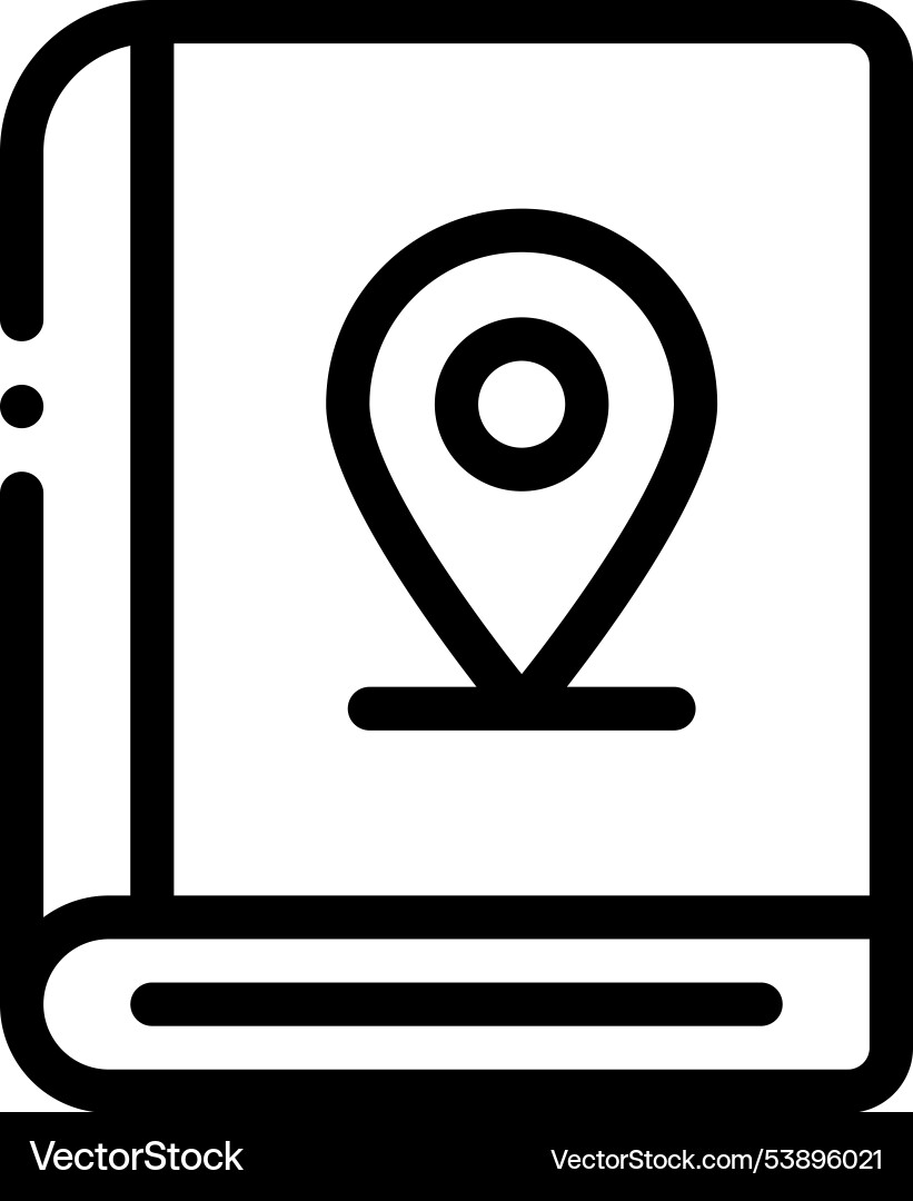 Guide icon thin linear style design isolated Guide icon thin linear style design isolated Vector Image