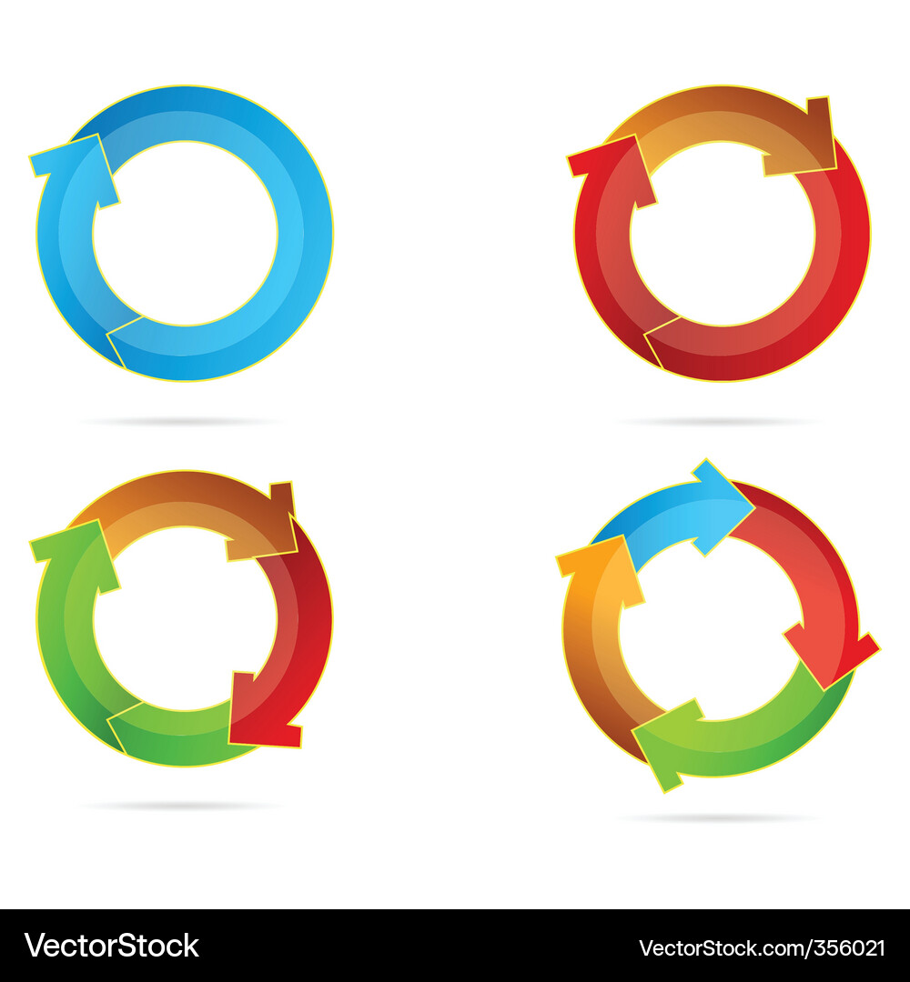 Multicolored arrows Vector Image