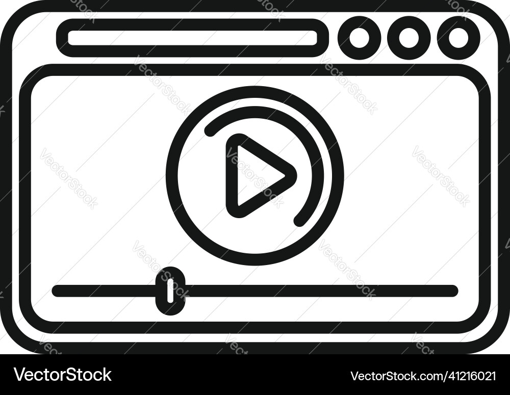 Online web player icon outline class Vector Image