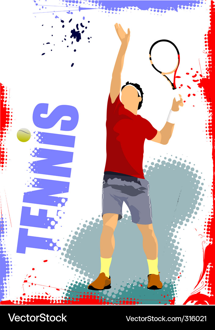 Poster tennis Vector Image