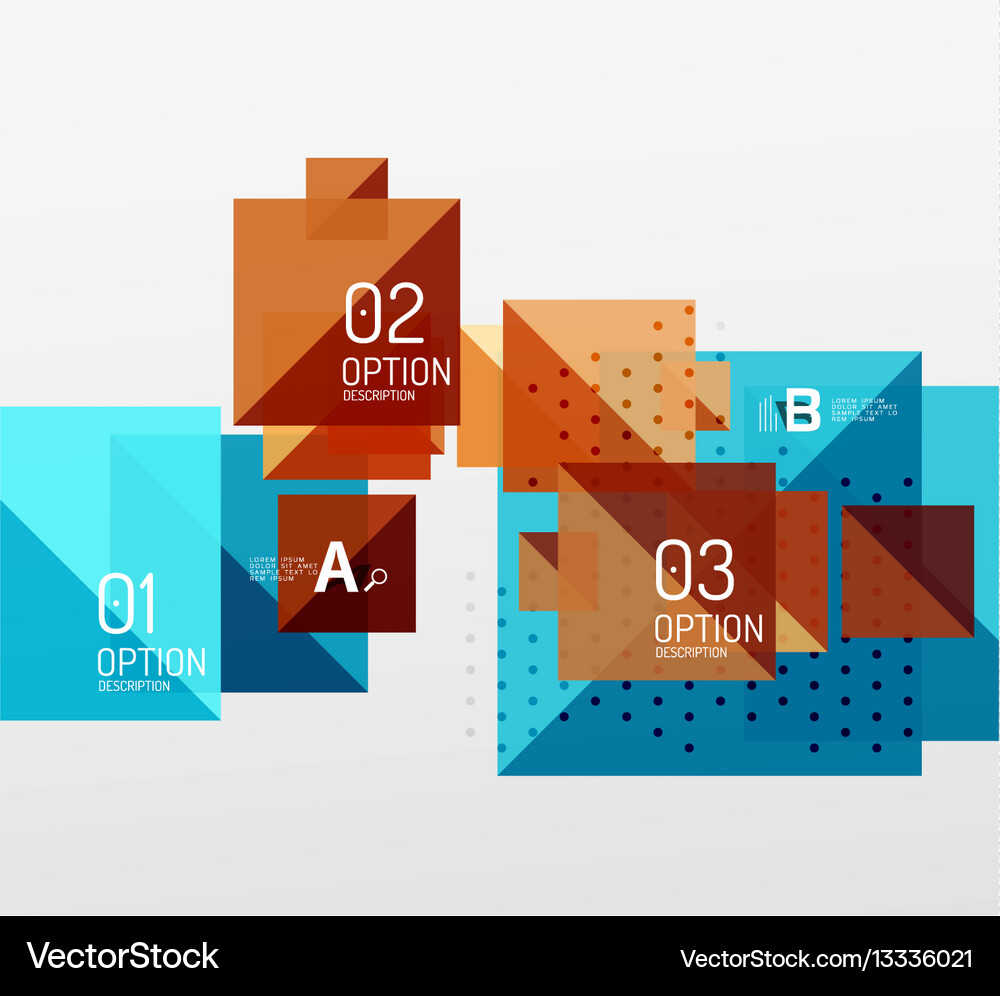 Repetition of overlapping color squares Vector Image