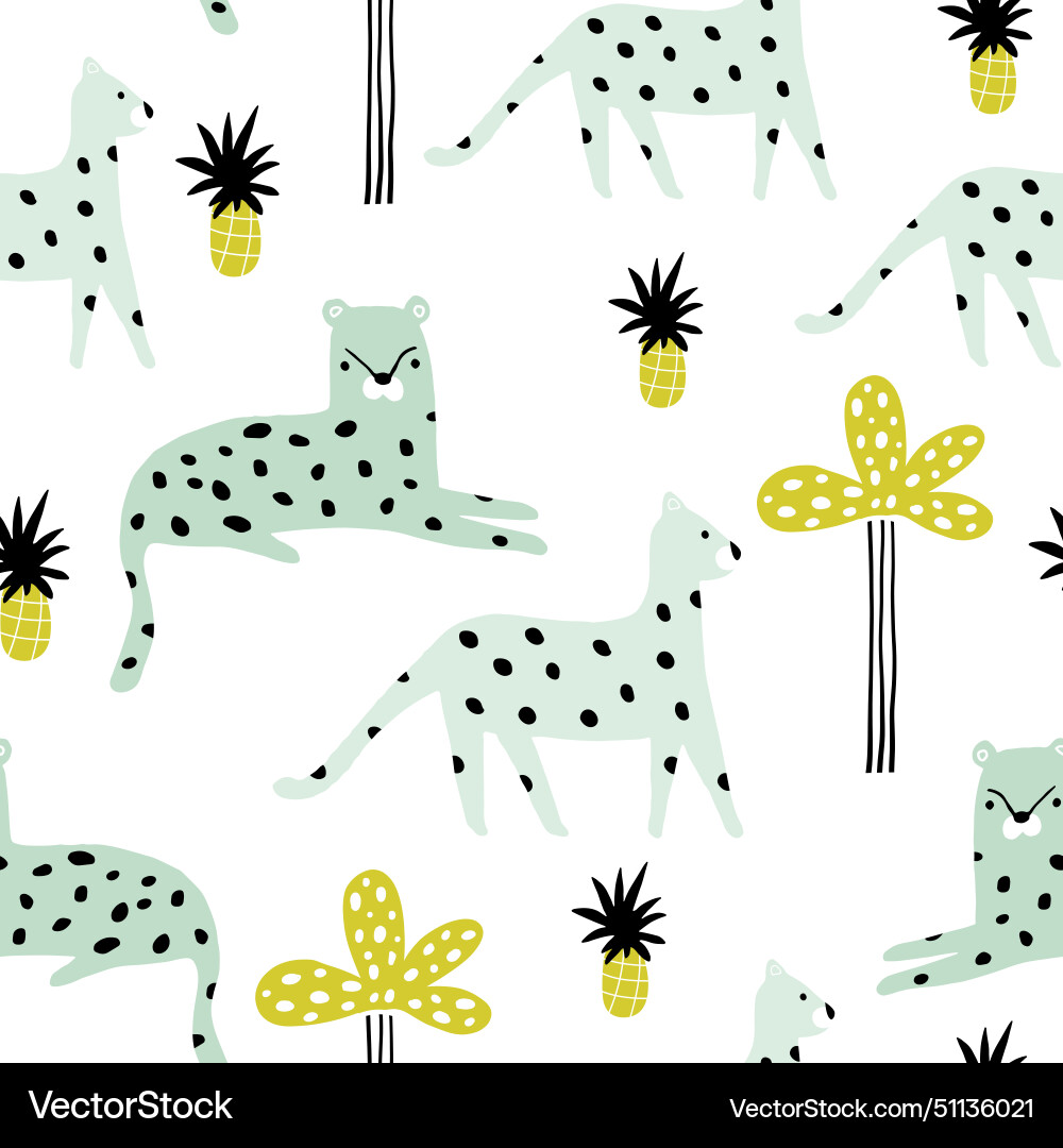 Seamless pattern with cheetahs Seamless pattern with cheetahs Vector Image