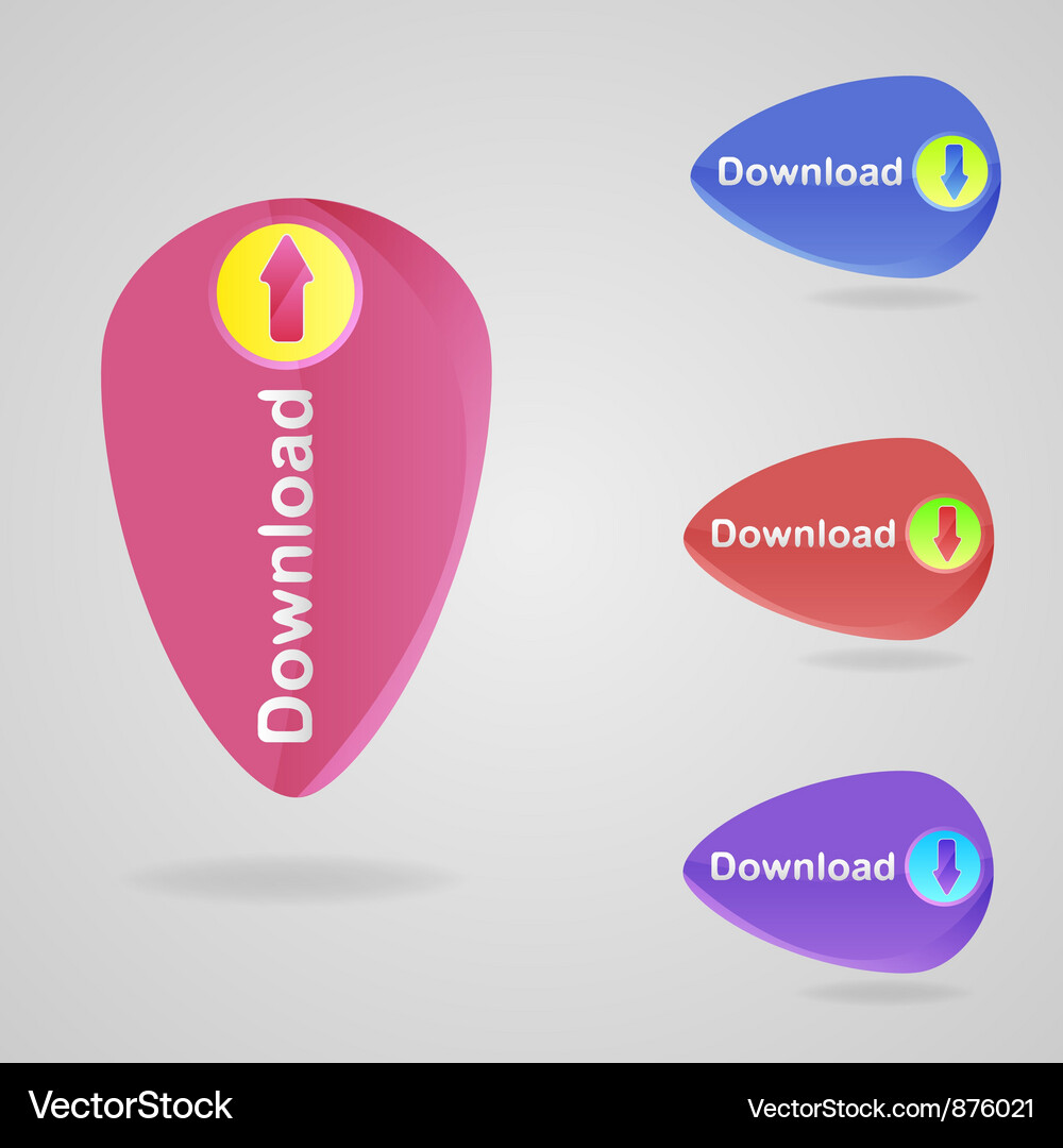 Web download icon design element Vector Image