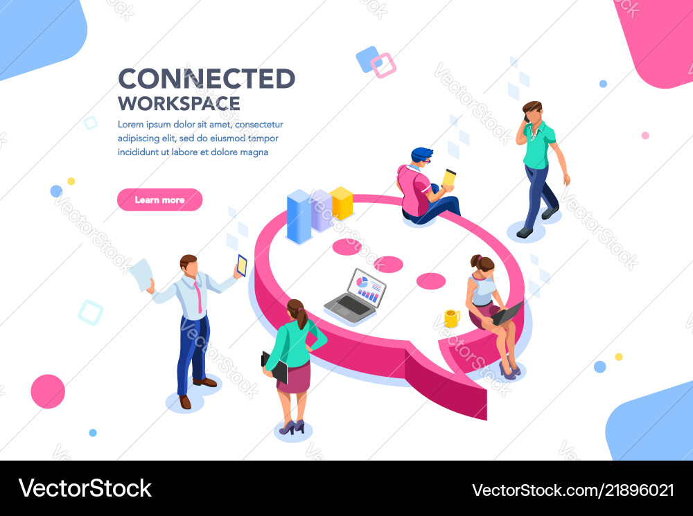 Wifi concept isometric Royalty Free Vector Image