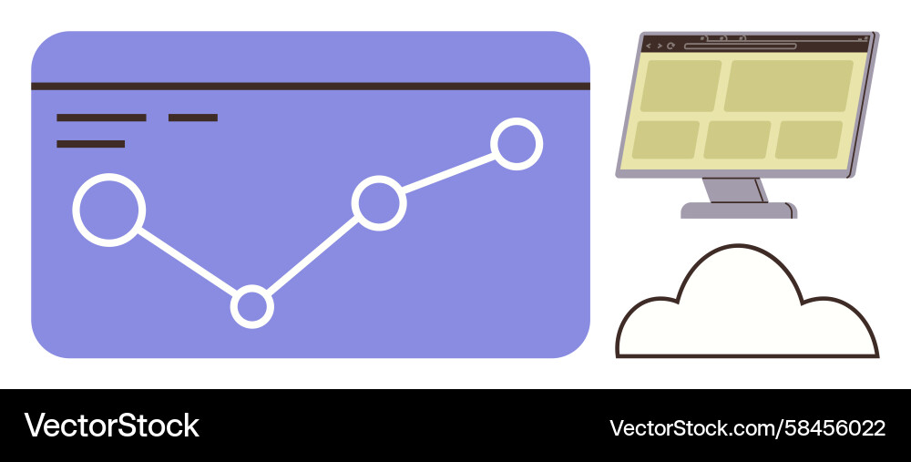 Cloud Data Analysis Dashboard Vector Image