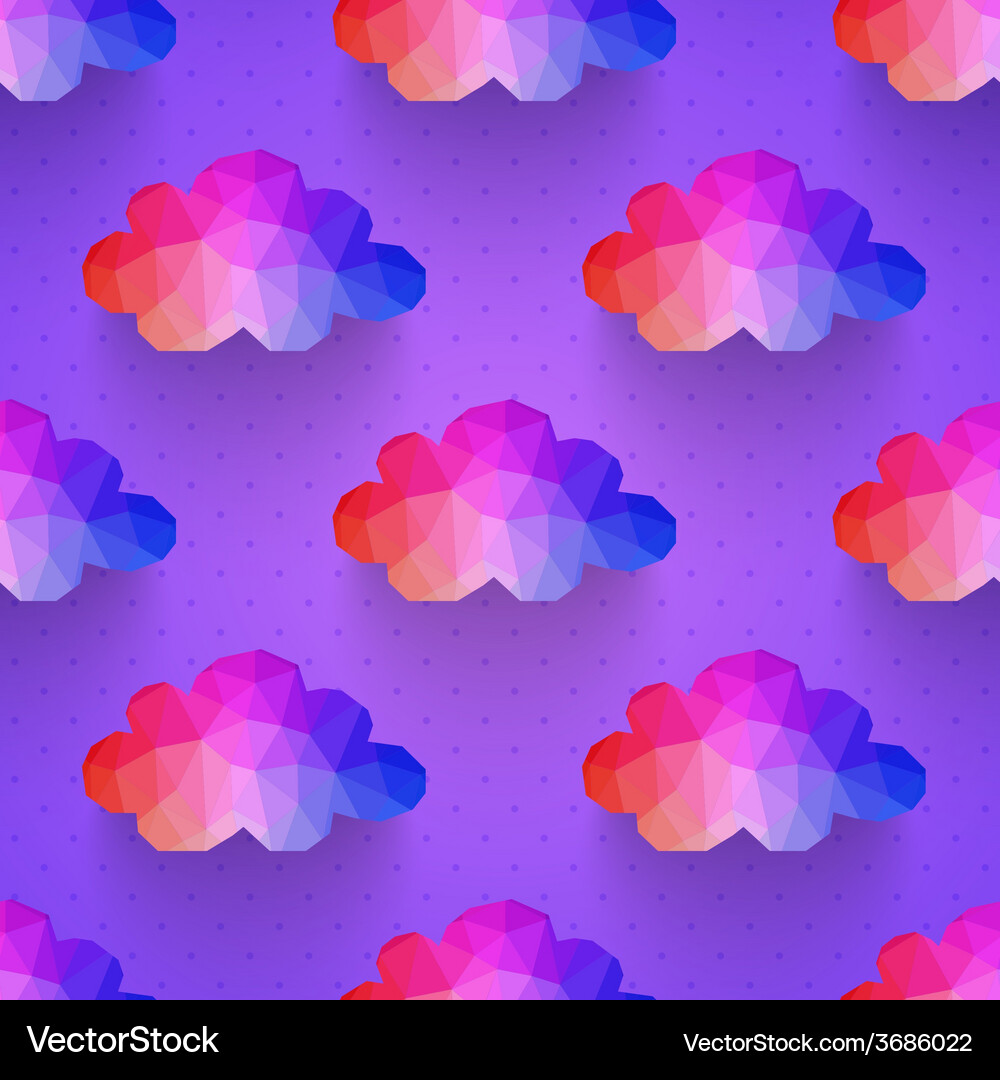 Cloud seamless pattern background made Vector Image