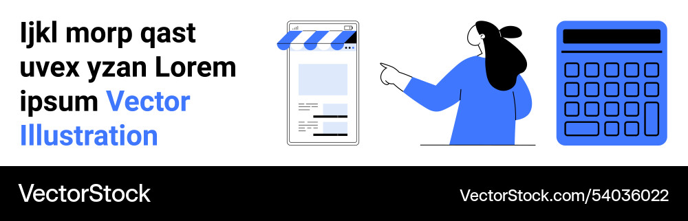 Digital shopping and calculation concept Digital shopping and calculation concept vector image