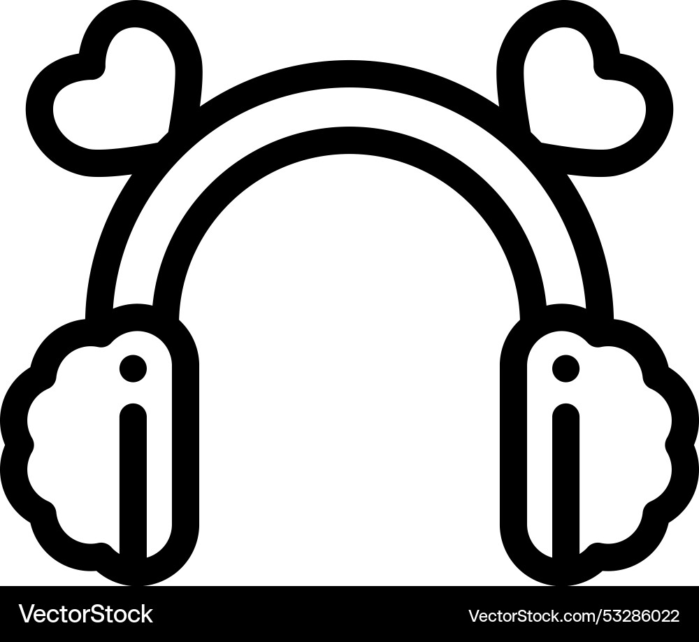 Earmuffs icon thin linear style design isolated Earmuffs icon thin linear style design isolated vector image