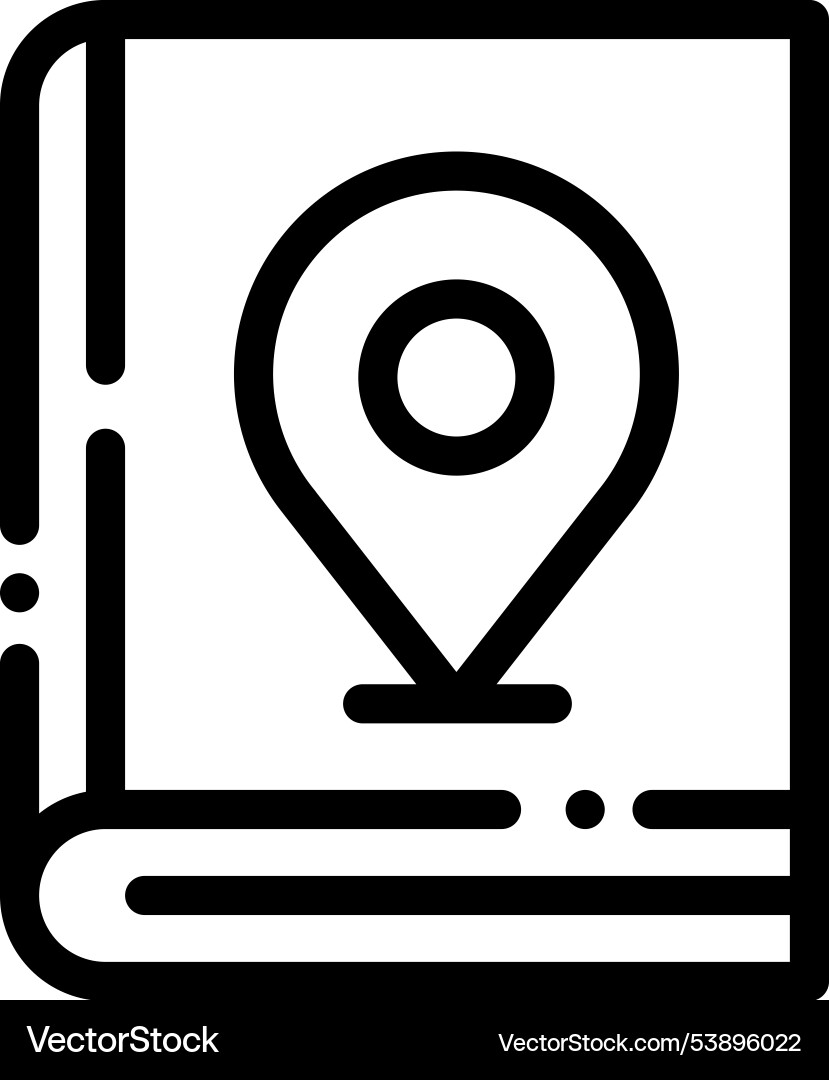 Guide icon thin linear style design isolated Guide icon thin linear style design isolated vector image