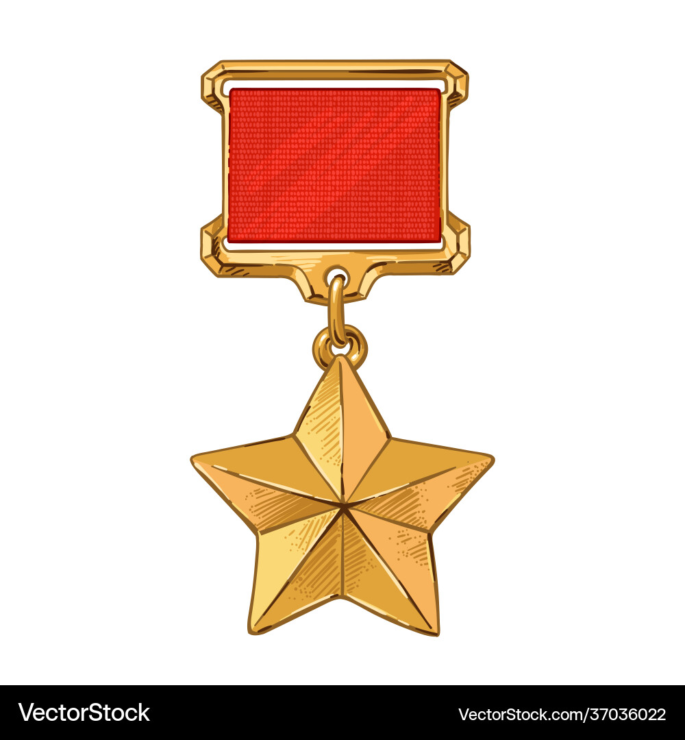 Medal Stern des Helden glücklich großen Sieg Medal Stern des Helden glücklich großen Sieg vektorbild