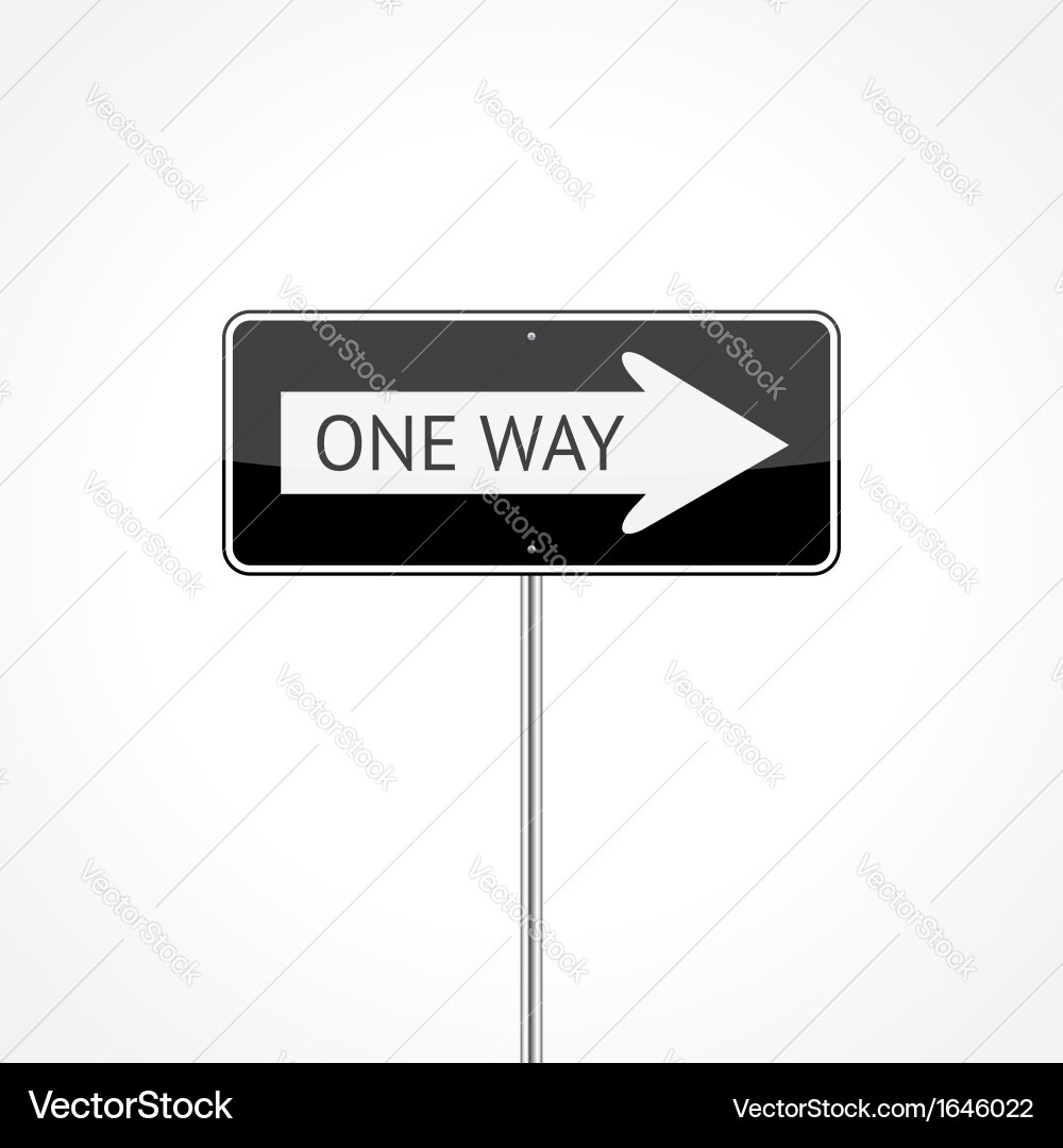 One Way Traffic Sign vector image