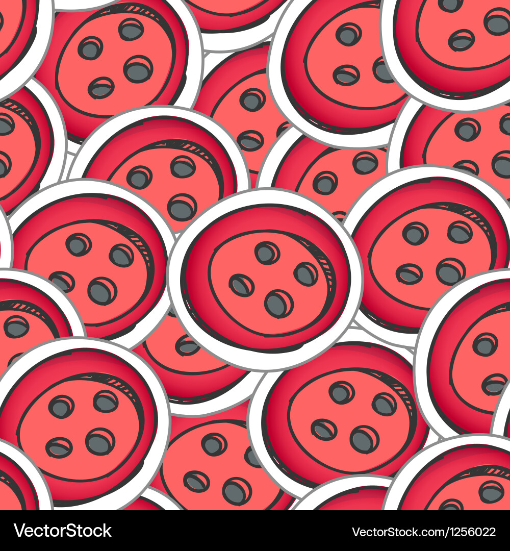 Retro Button Seamless Pattern vector image