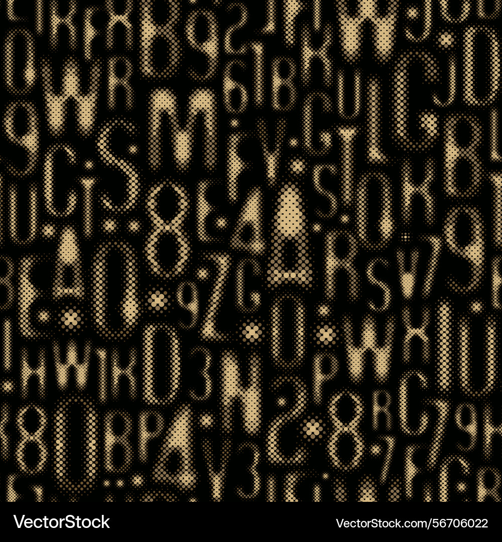 Seamless pattern on the theme of matrix print vector image