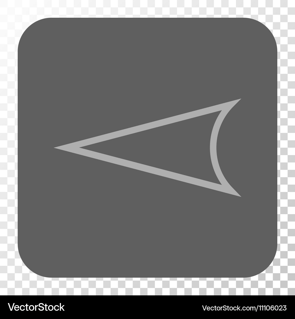 Arrowhead left rounded square button Vector Image