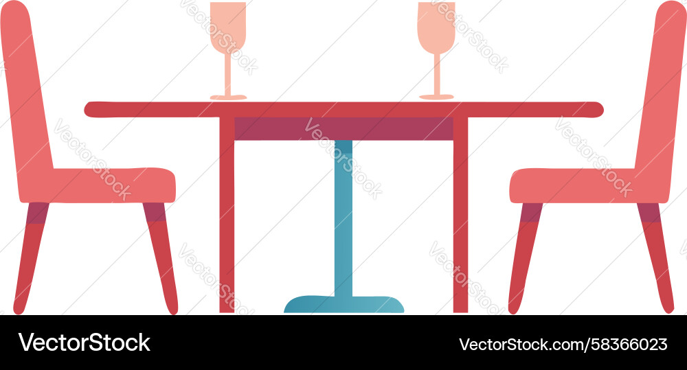 Elegant Dining Table Setting Vector Image