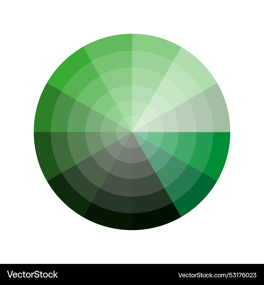 Green circular palette gradient circle background vector image