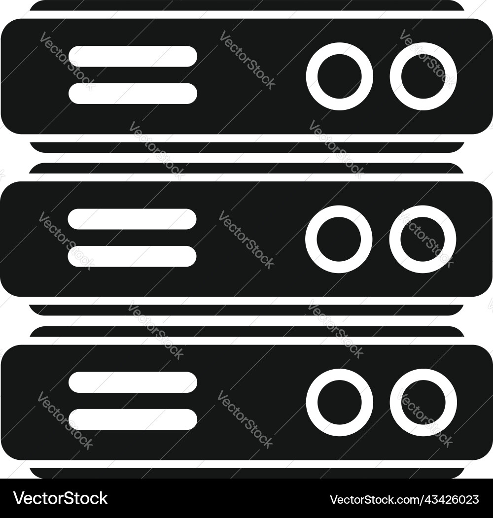 Server desktop icon simple system data Server desktop icon simple system data vector image