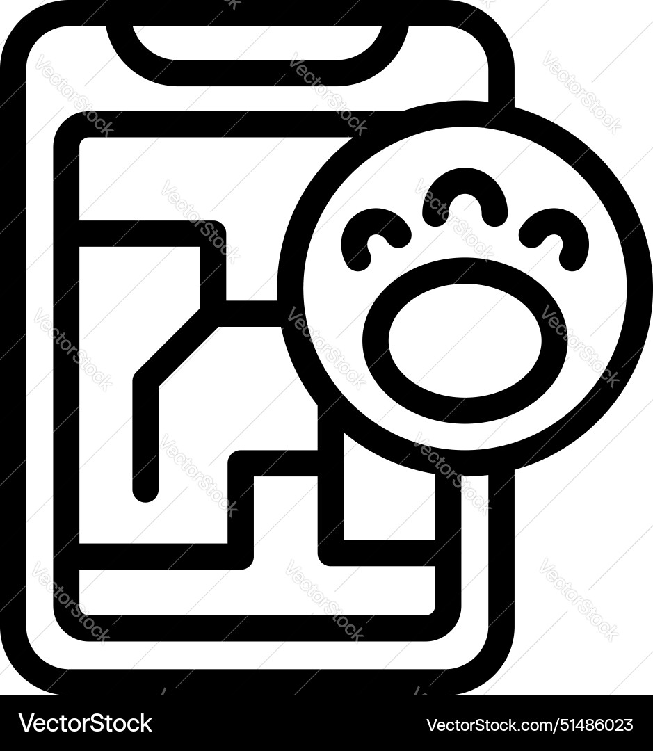 Smartphone map app with location pin icon Smartphone map app with location pin icon vector image