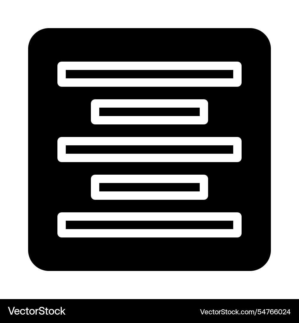 Center alignment icon concept of text formatting Center alignment icon concept of text formatting Vector Image