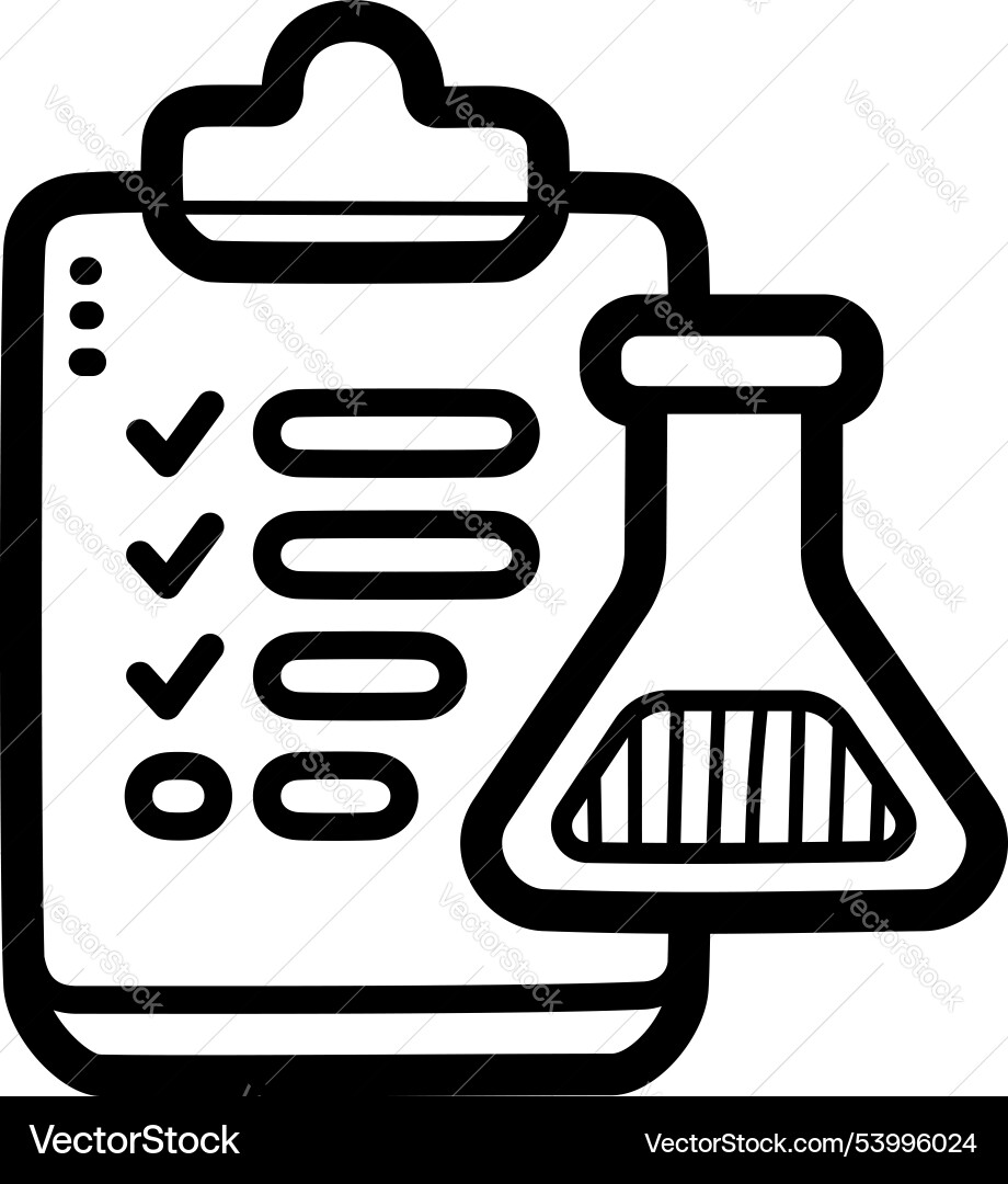 Lab result - laboratory icons vector image