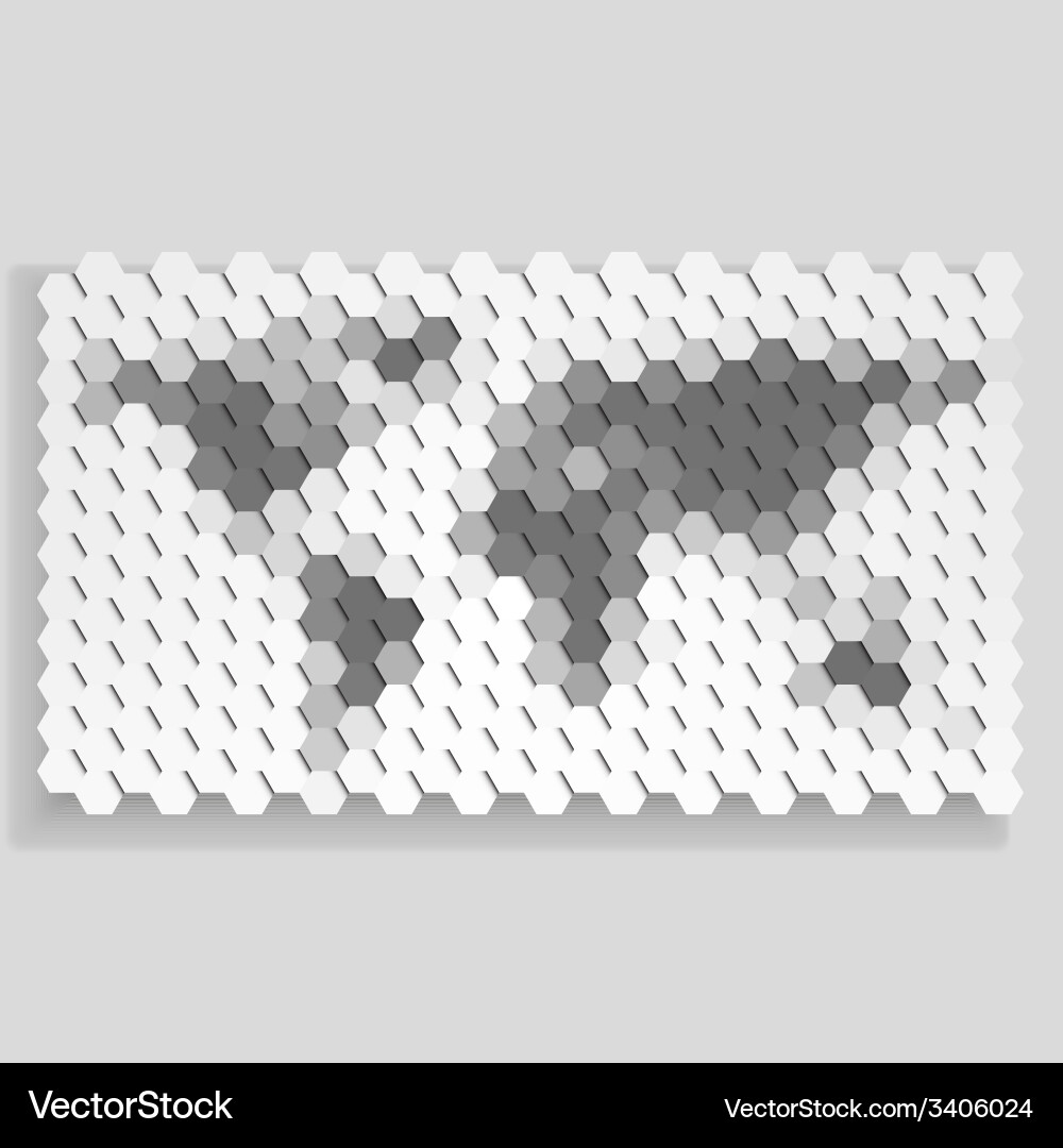 World map geometric background abstract hexagonal vector image