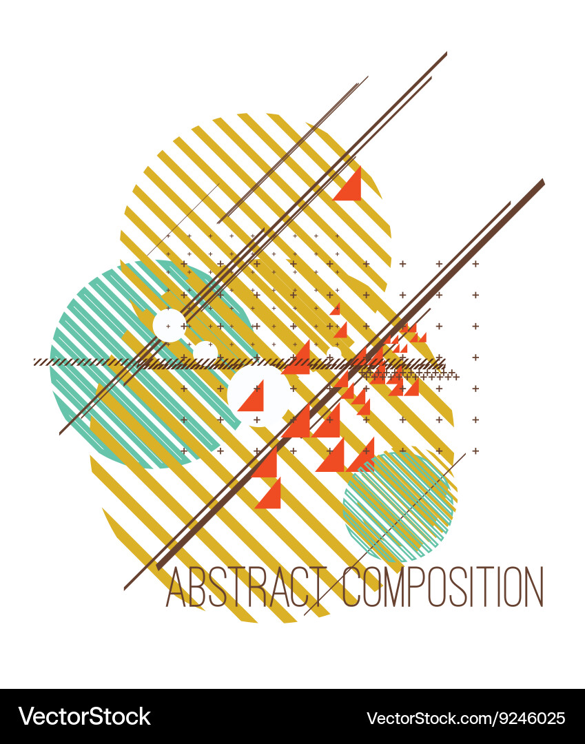 Abstract composition with colorful simple vector image