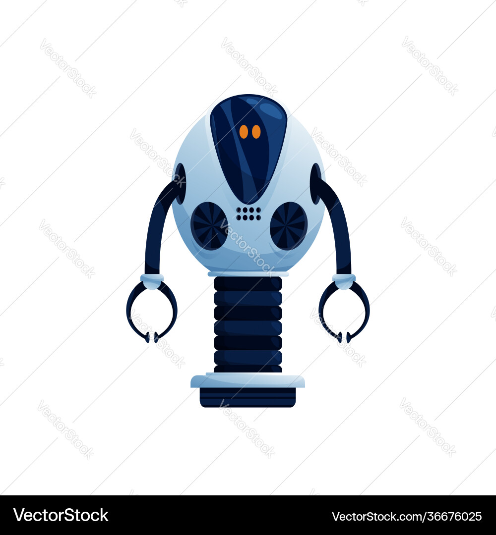 Automation machine loader isolate robot with grabs Automation machine loader isolate robot with grabs vector image