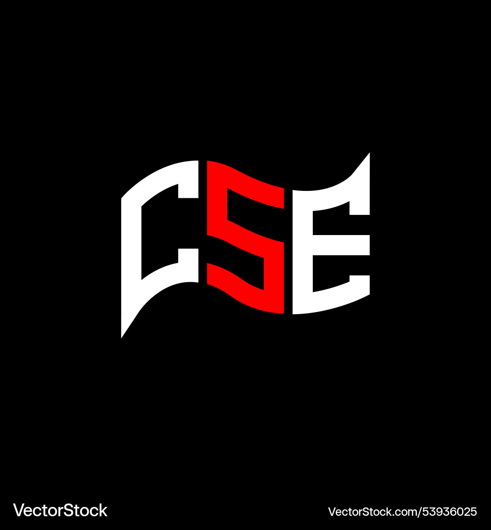 Cse logo design simple and modern Vector Image