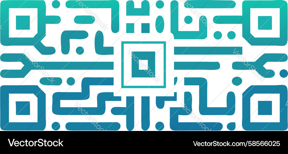 Digital QR Code Pattern Vector Image